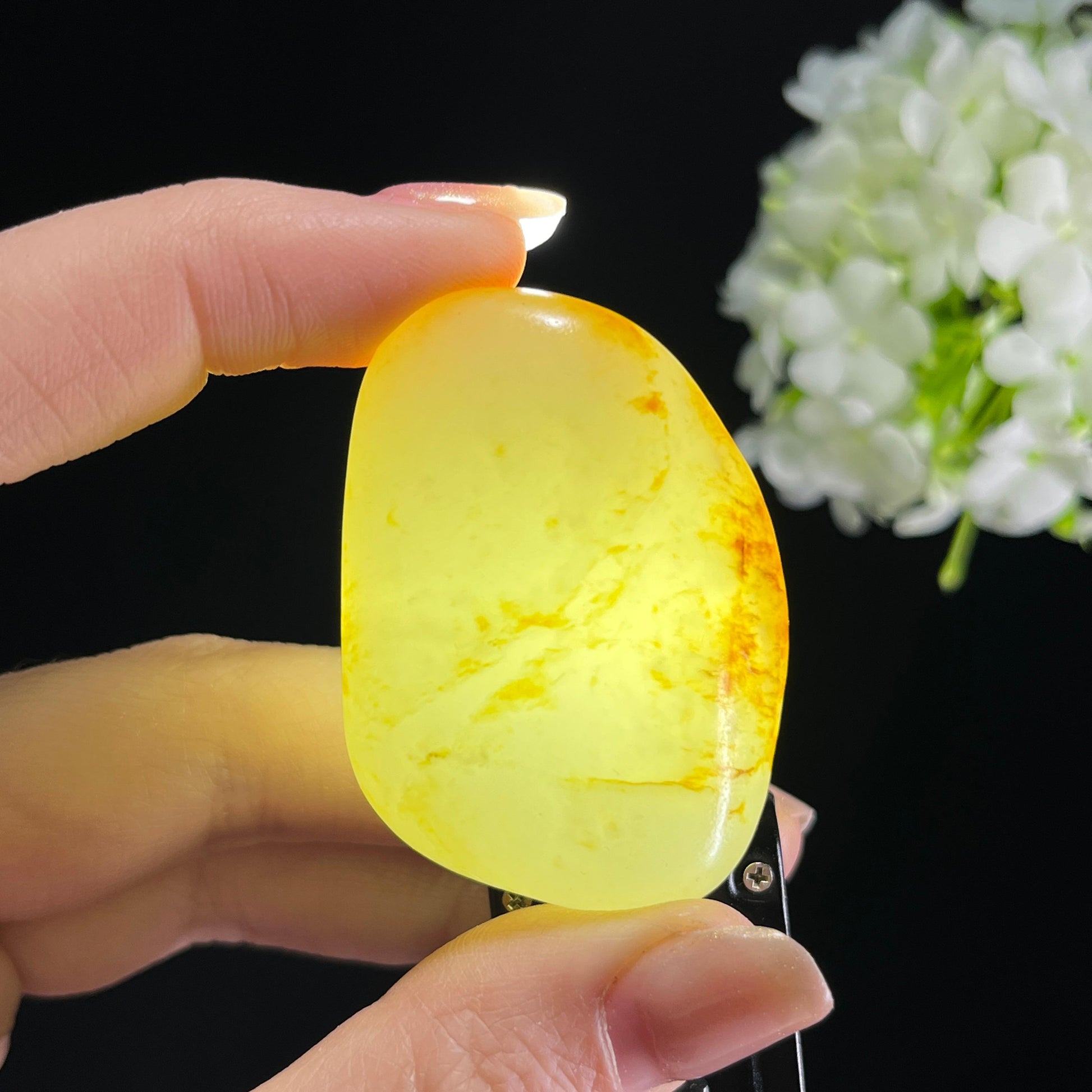 和田玉白玉“烟金浮晓”洒金皮籽料（yc353592）