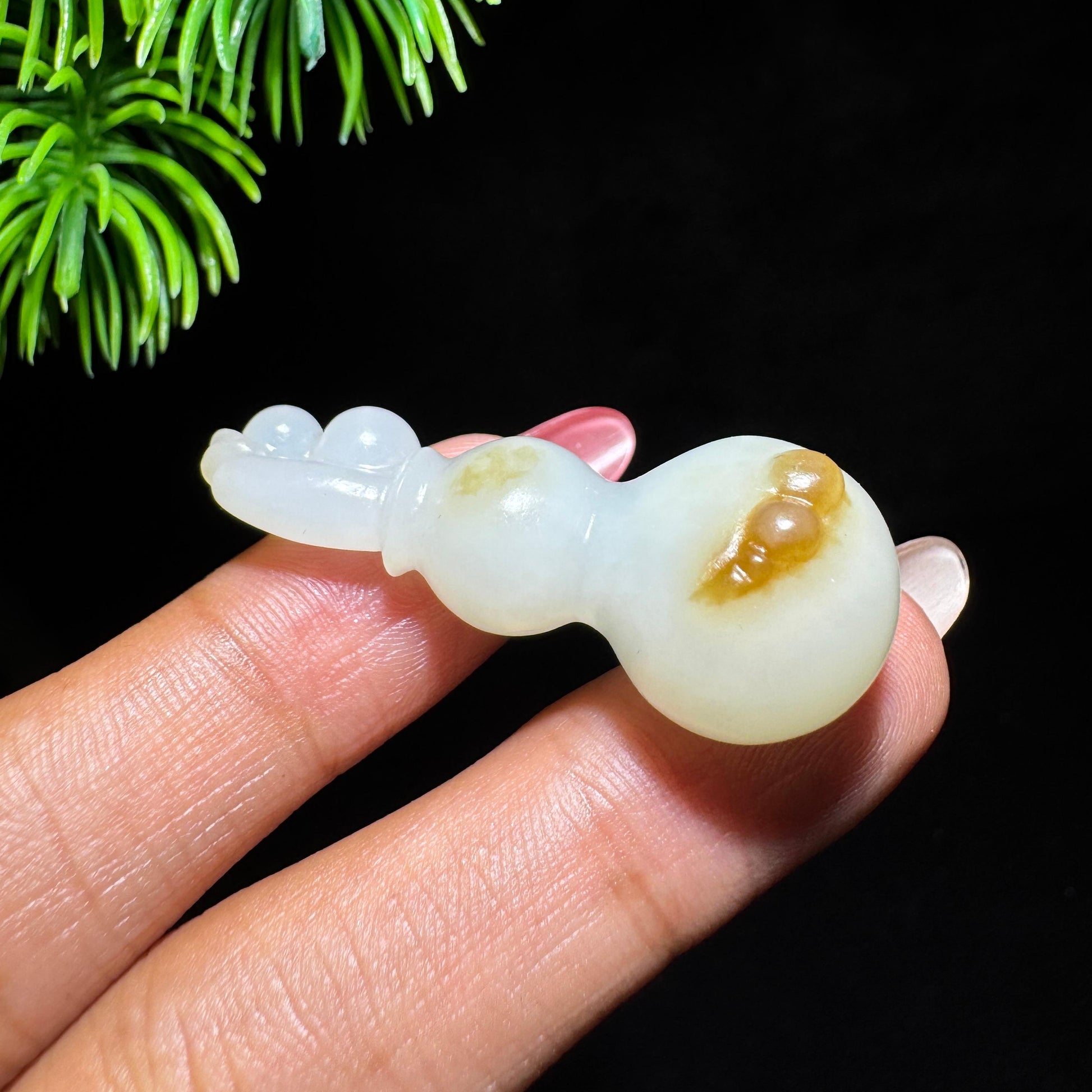 和田玉山料糖白葫芦（yc715002）