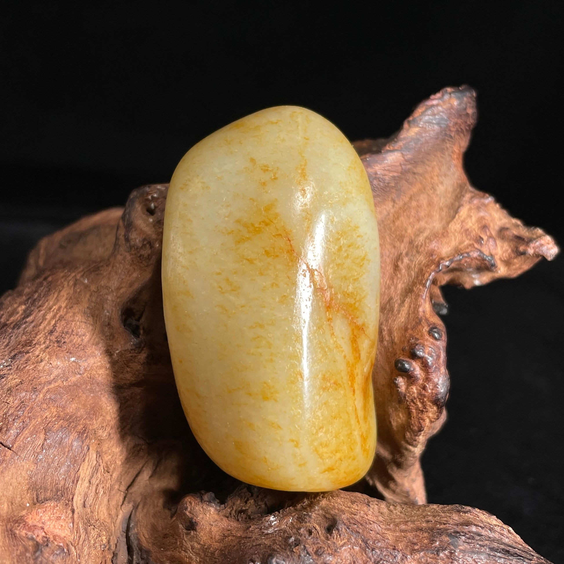 和田玉“霜江落金”白玉洒金皮籽料（yc420560）