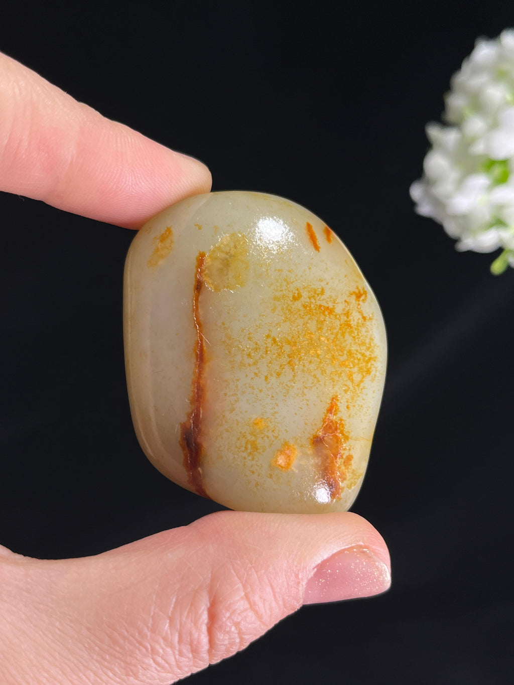 和田玉白玉洒金皮籽料原石（yc265601）