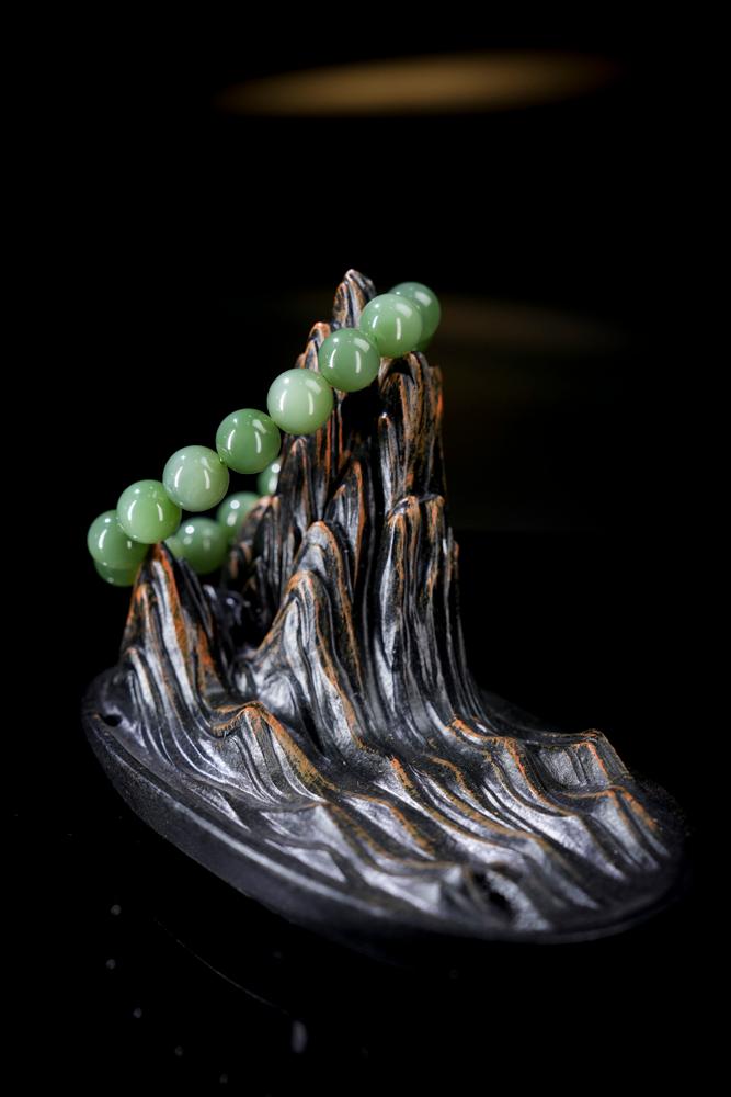 和田玉碧玉手串（卡12）（yc253318）