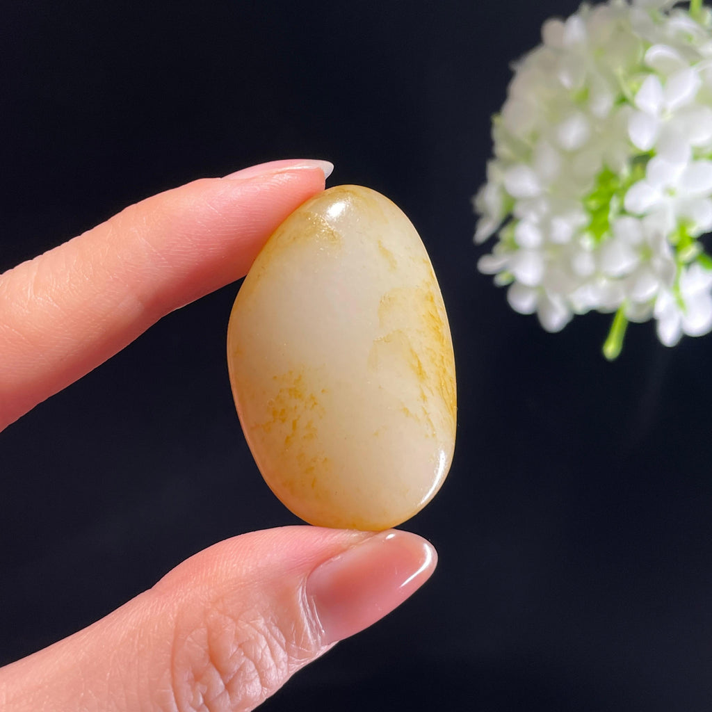 新疆和田玉“薄金覆玉”金包银籽料（yc422500）