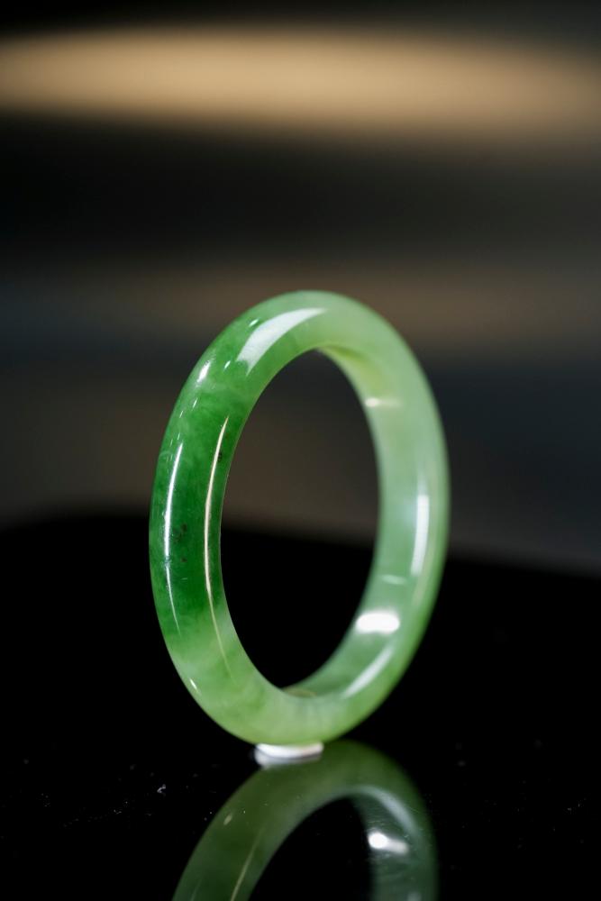 新疆天然和田玉碧玉手镯4（yc253290）