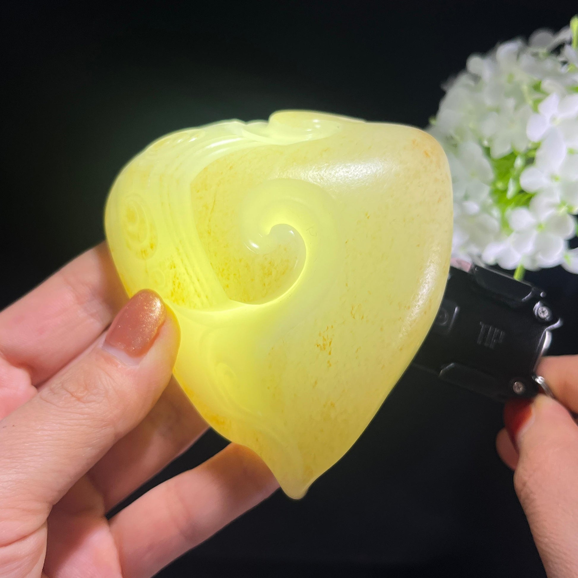 和田玉白玉洒金皮山水雕（yc384169）