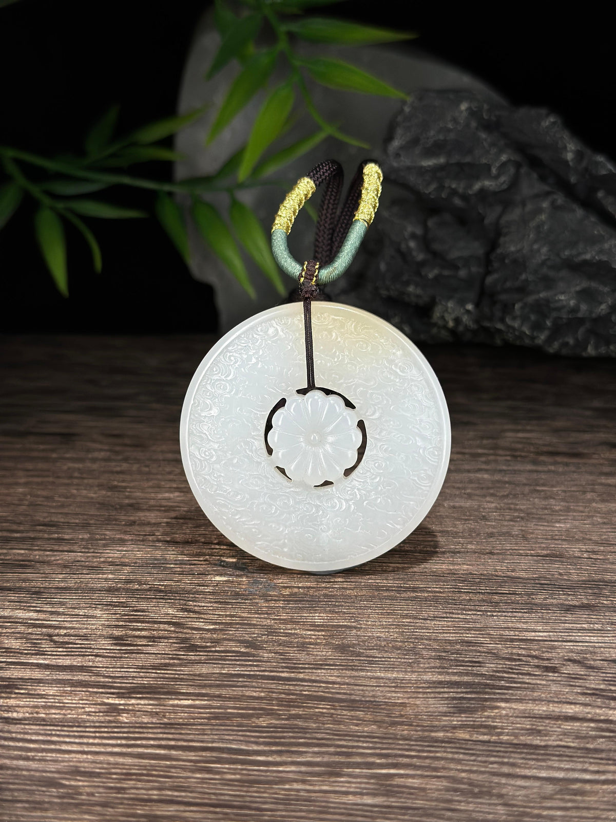 和田玉糖白同心扣（yc731660）