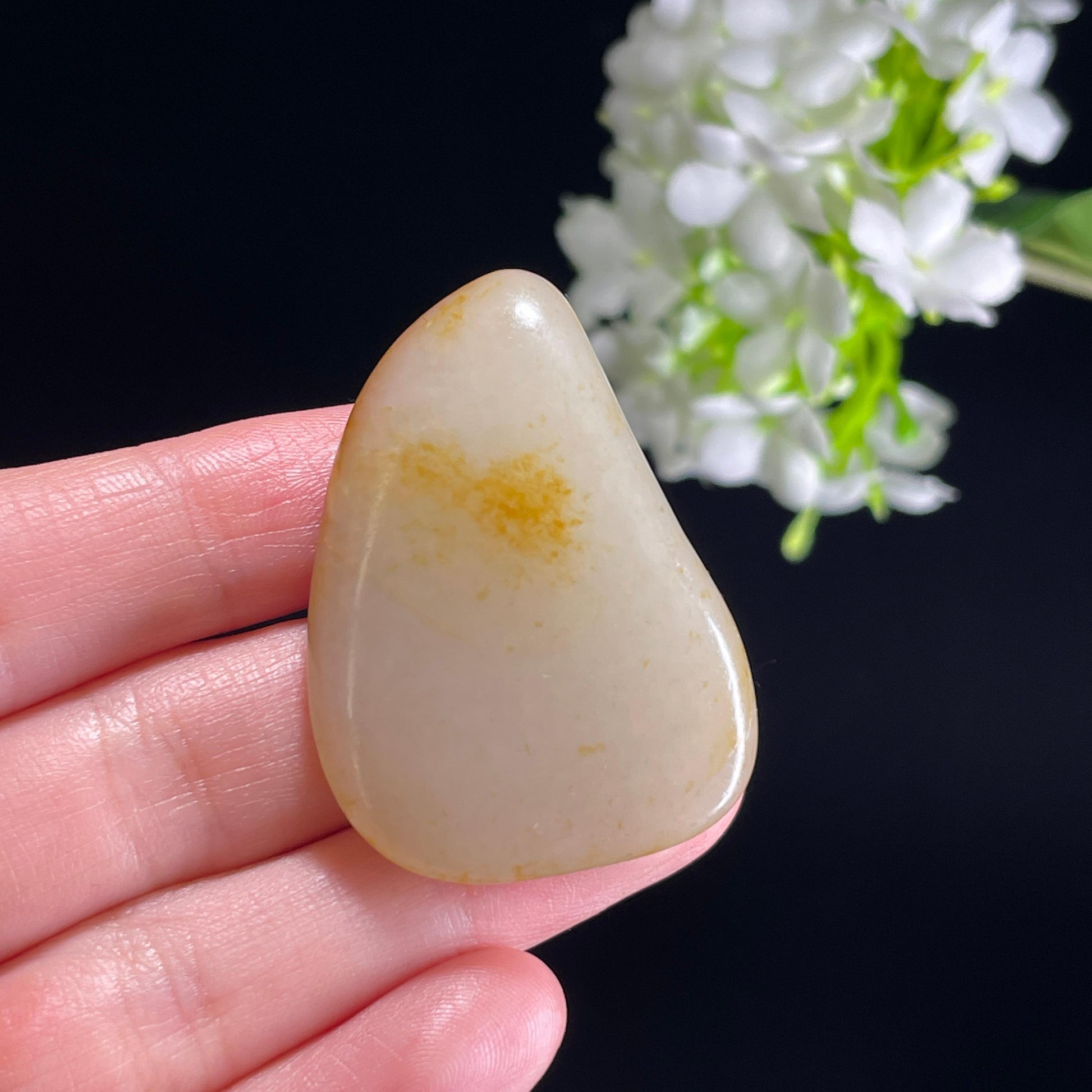 和田玉青白玉“金霖寒光”洒金皮籽料（yc342061）