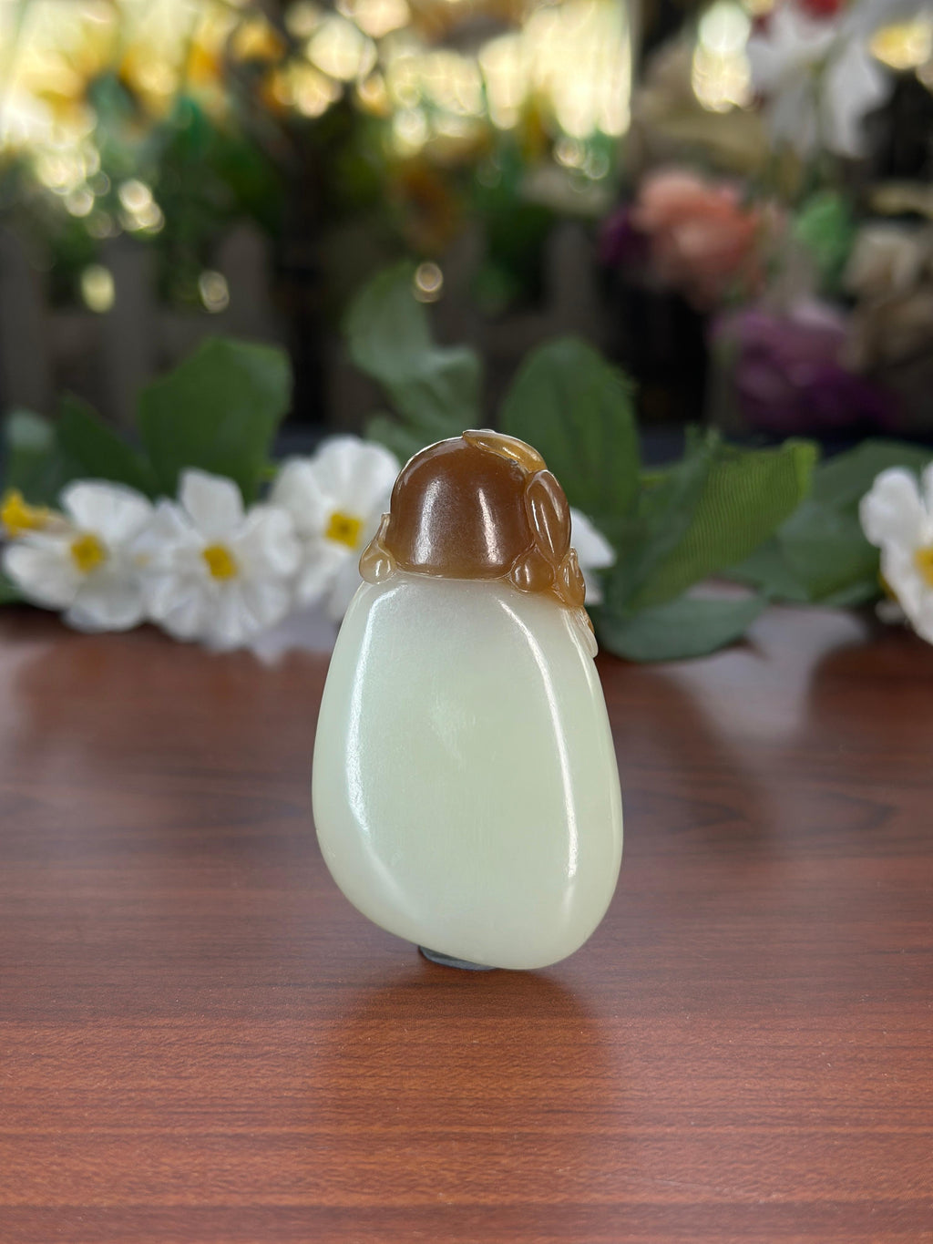 和田玉糖白弥勒挂件（yc710989）
