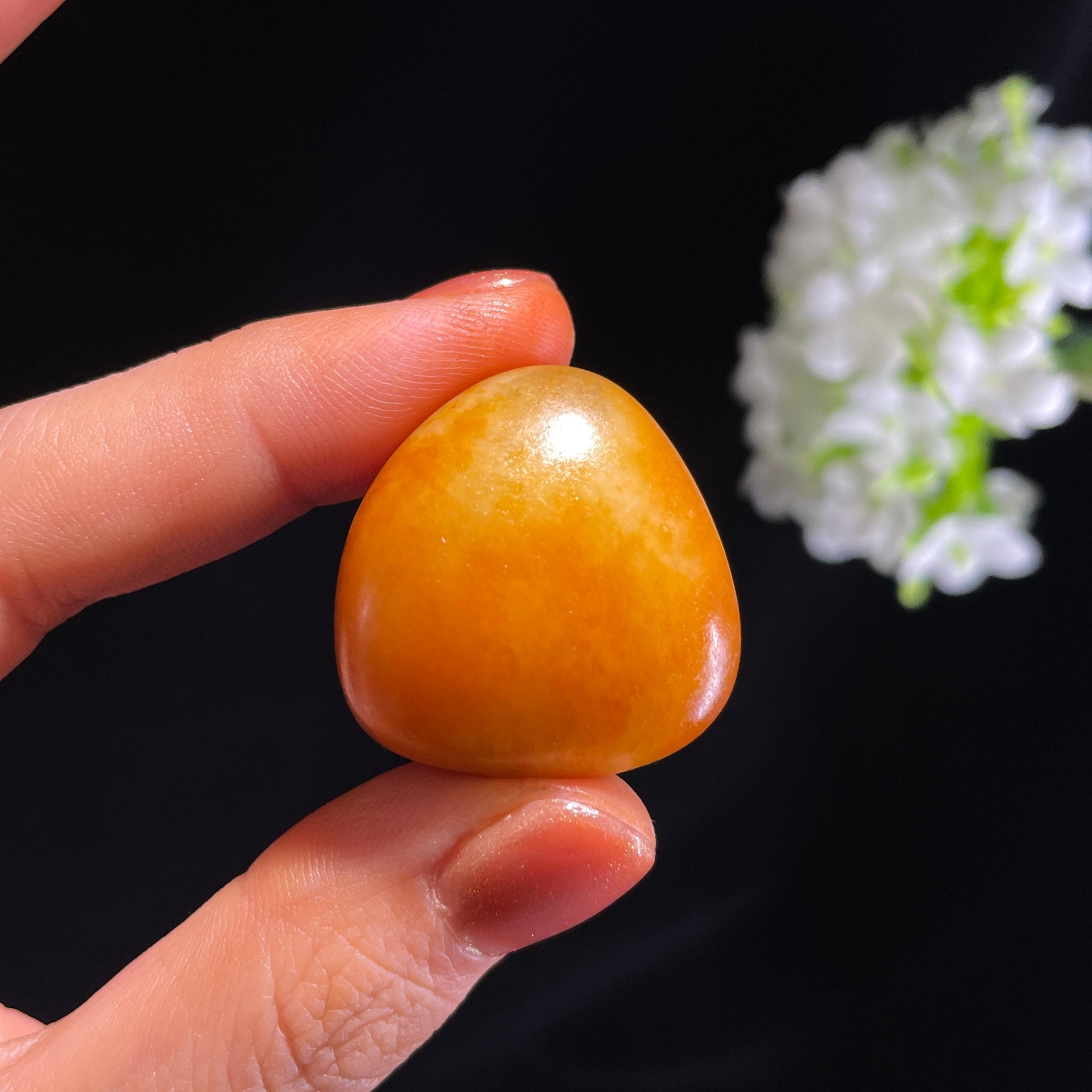 新疆天然和田玉“金霞覆玉”黄沁籽料（yc376187）