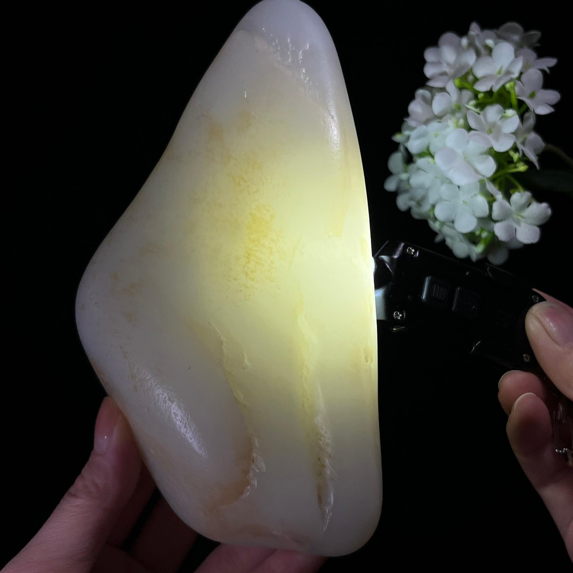 新疆和田玉羊脂白玉洒金皮籽料（yc452160）