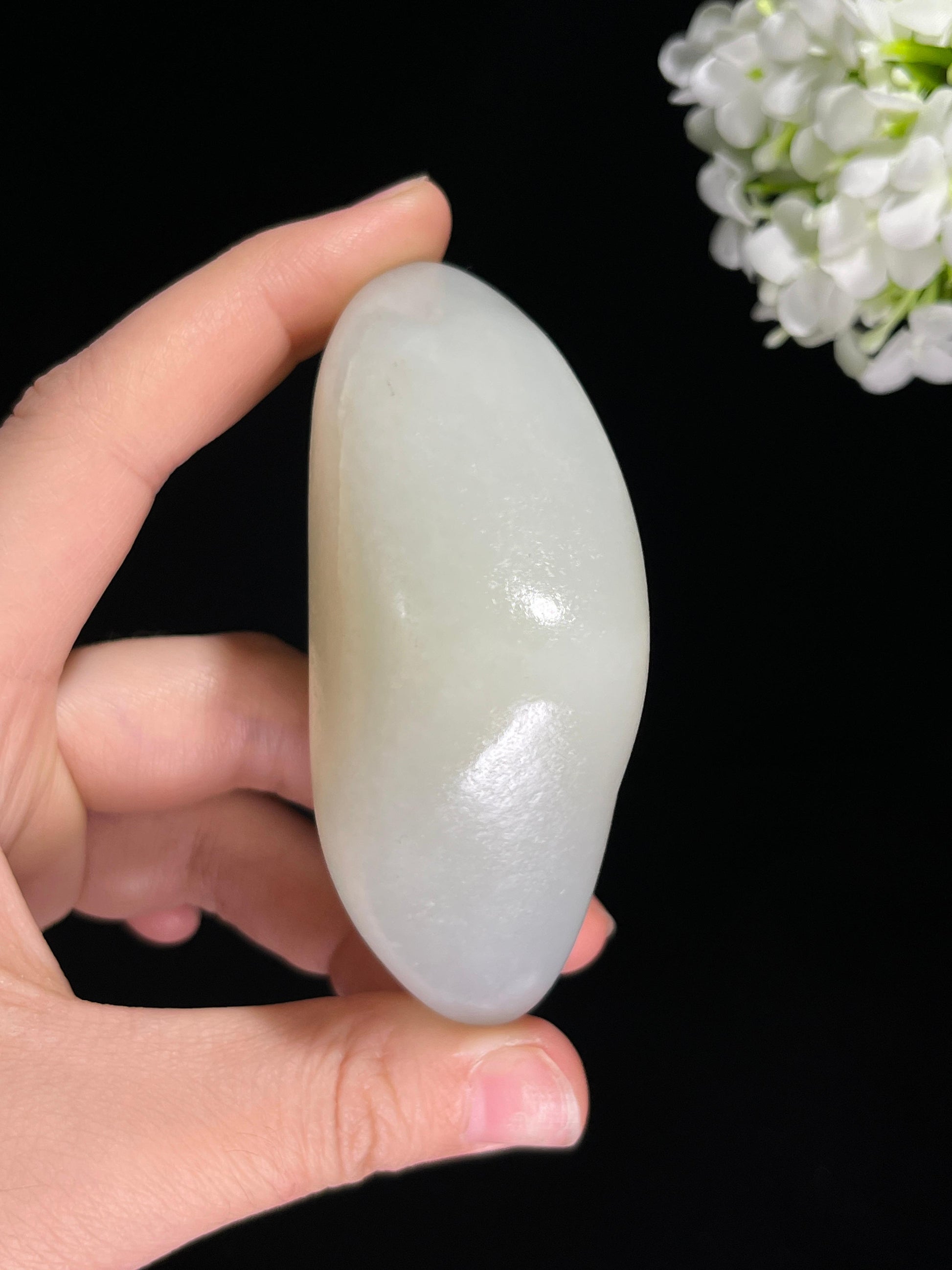 和田玉白玉籽料原石手把件（yc258659）