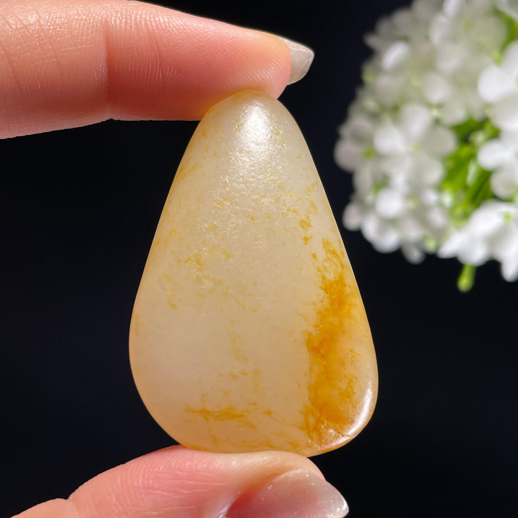 和田玉暖白种“金露凝光”通体洒金皮籽料（yc331151）