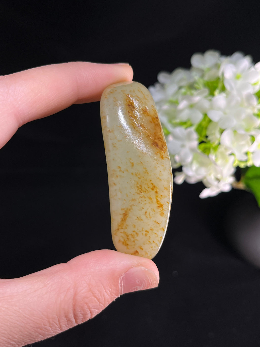 新疆和田玉青白种洒金皮籽料原石（yc250949）