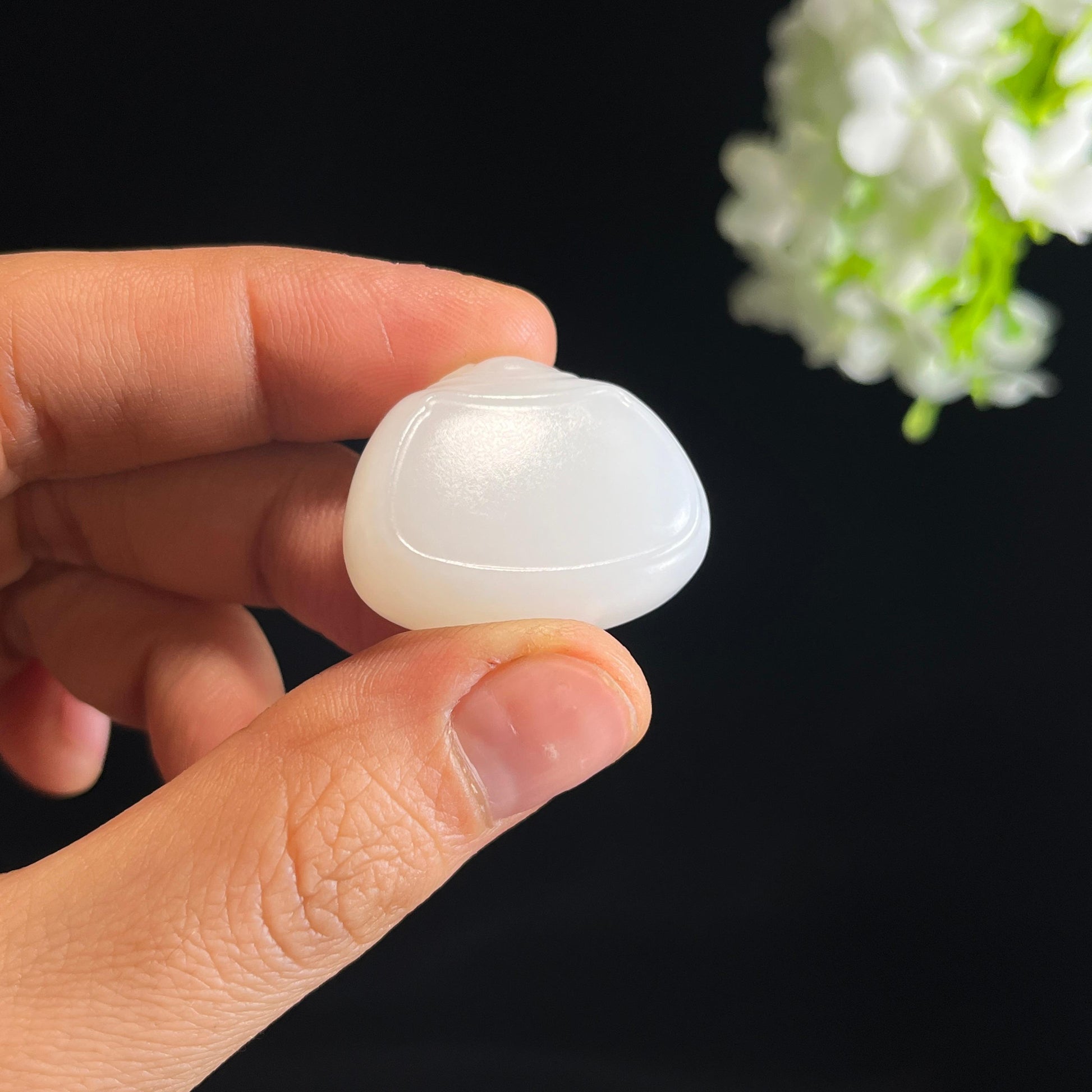 新疆天然和田玉羊脂白玉福袋挂件（yc349452）