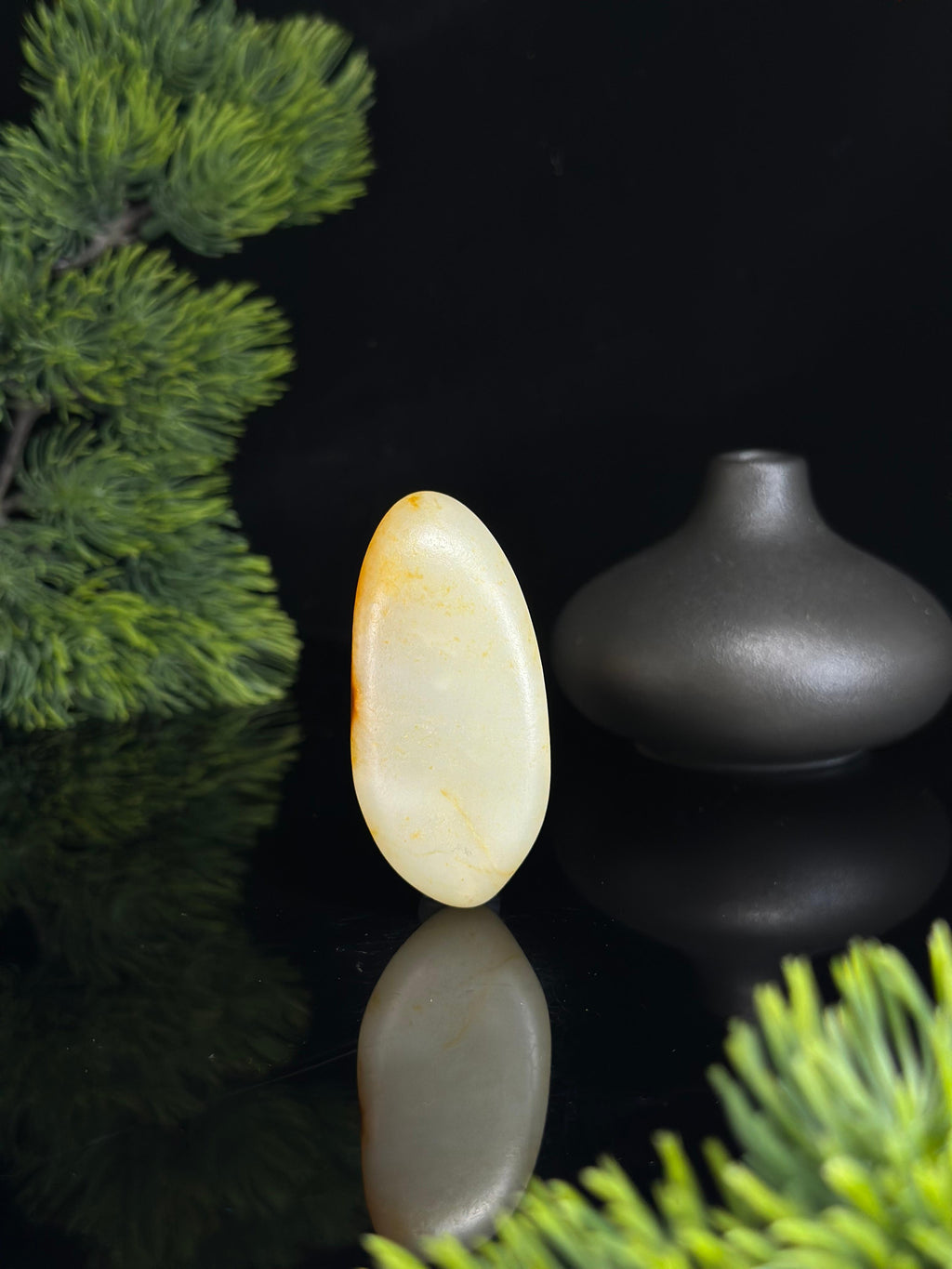 新疆和田玉白玉黑红皮臻品挂件手把两用籽（yc470905）