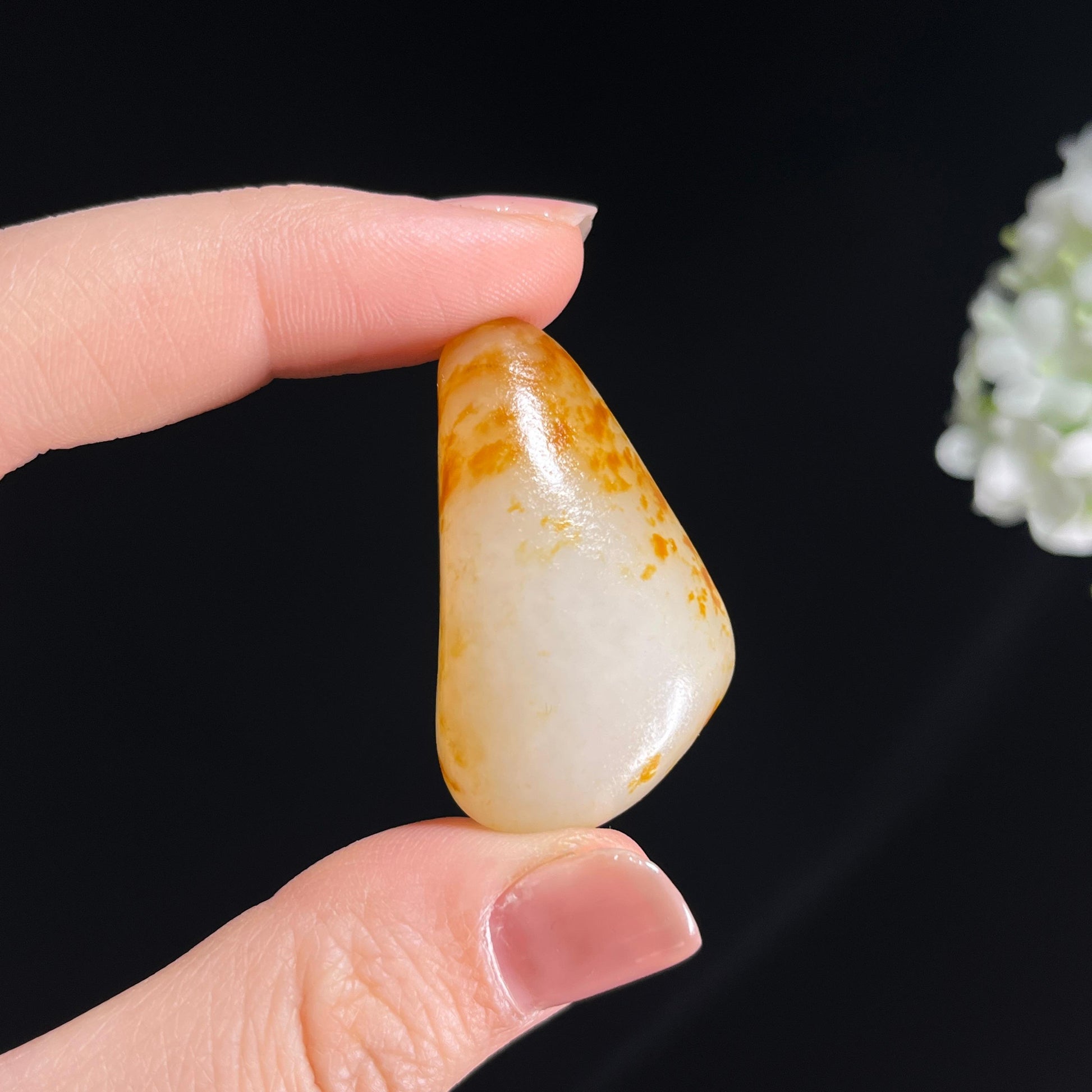 和田玉一级白玉意境通体红皮“金雪漫顶”籽料原石（yc286959）