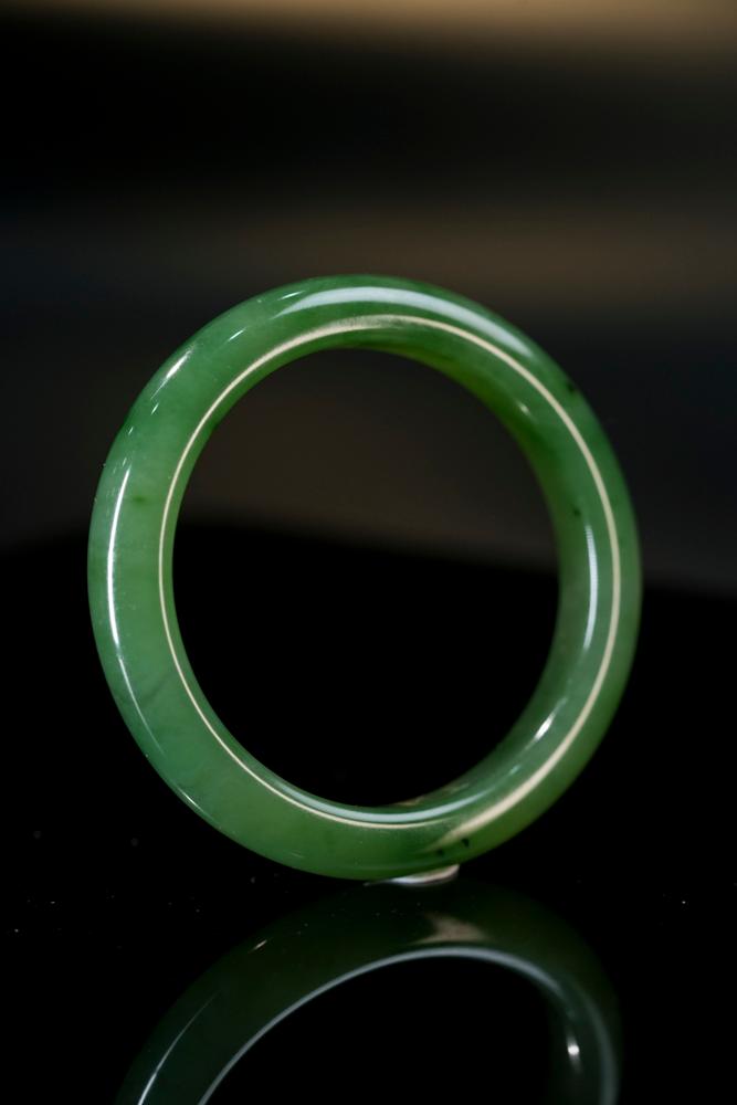 新疆天然和田玉碧玉手镯7（yc253296）