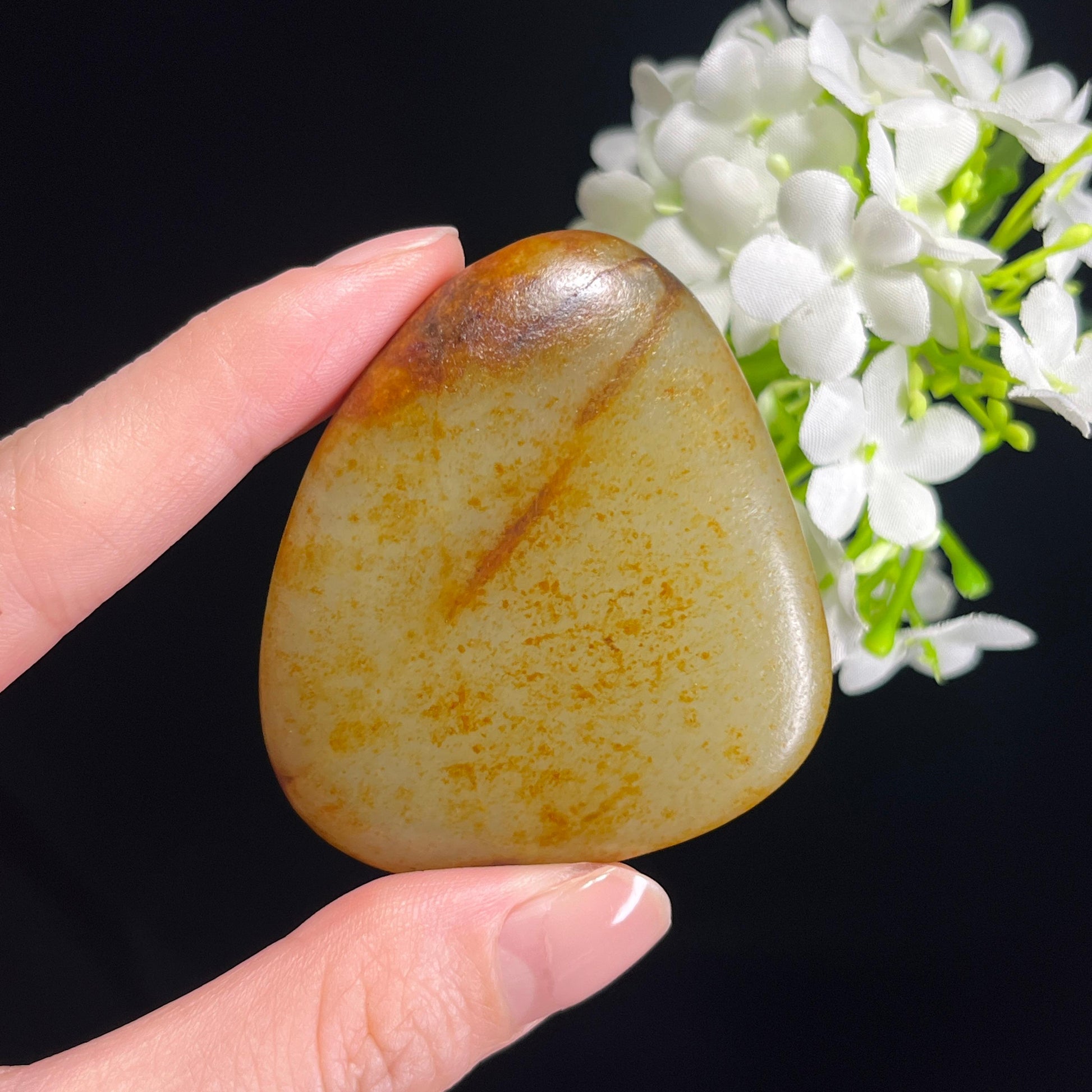 和田玉青白玉洒金黑红皮“秋山藏玉”籽料（yc305634）