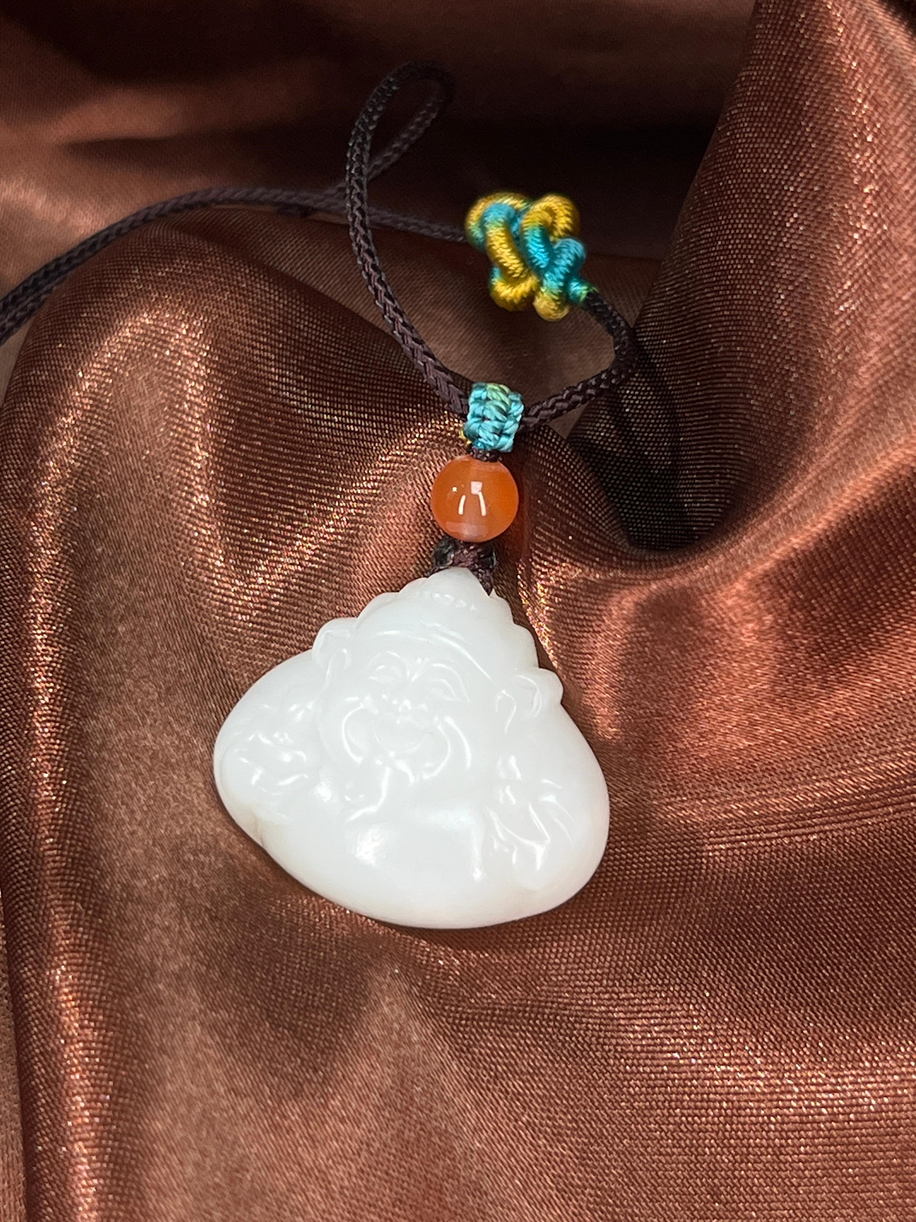 天然和田玉白玉佛公（yc235680） – 添福玉器