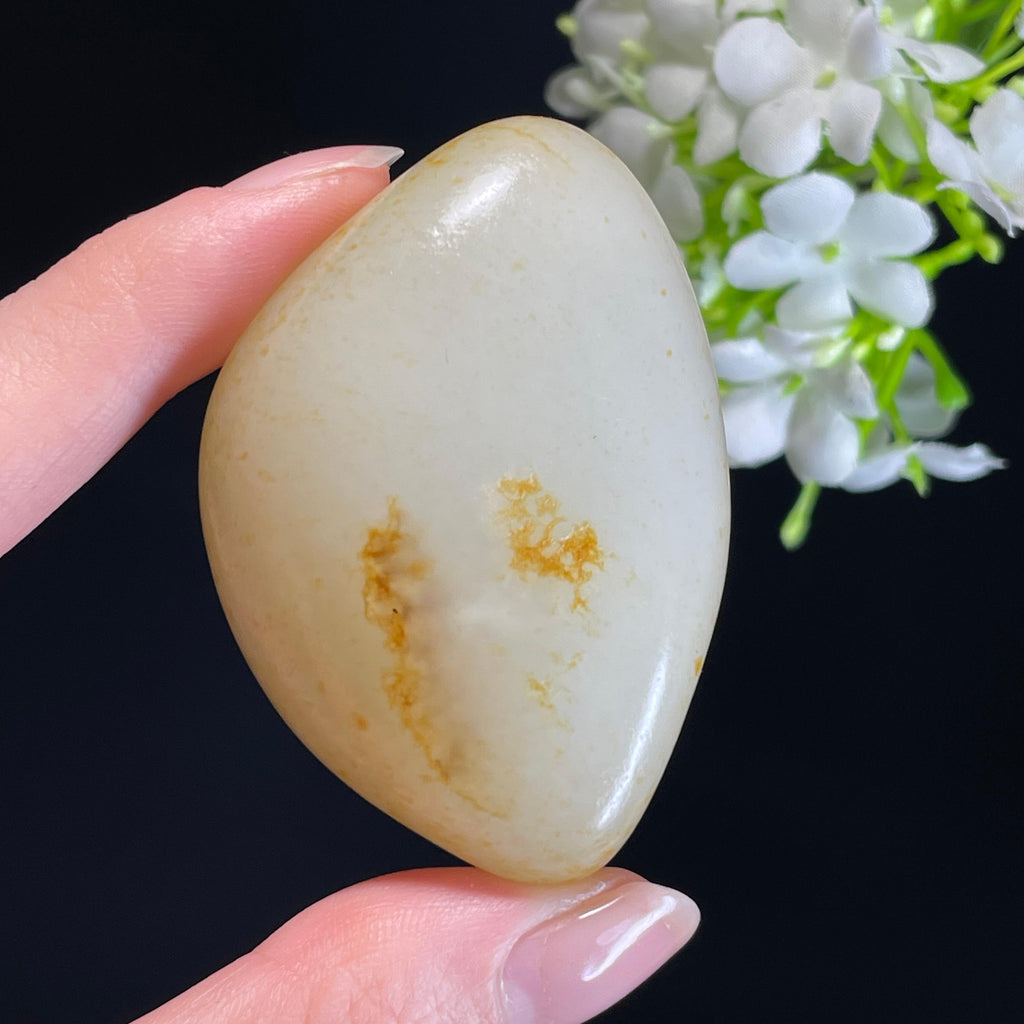 和田玉白玉“暖玉生金”洒金皮籽料（yc337341）