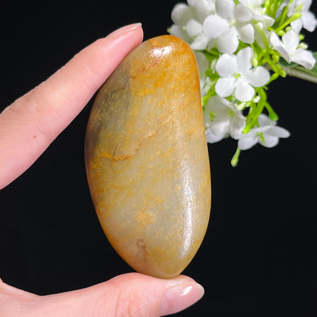 和田玉白玉通体洒金皮“丹砂金芒”特色籽料原石（yc308148）