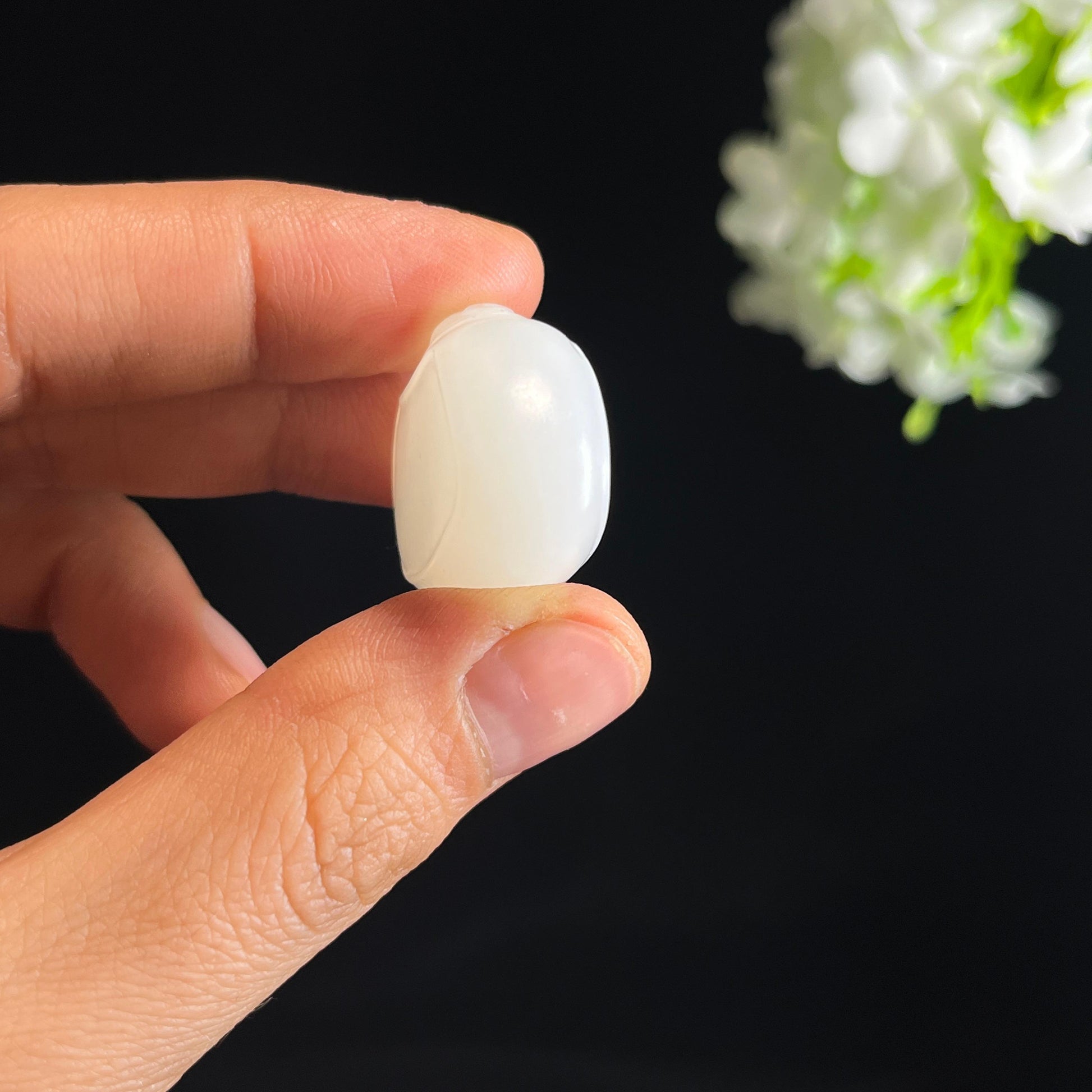 新疆天然和田玉羊脂白玉福袋挂件（yc349452）