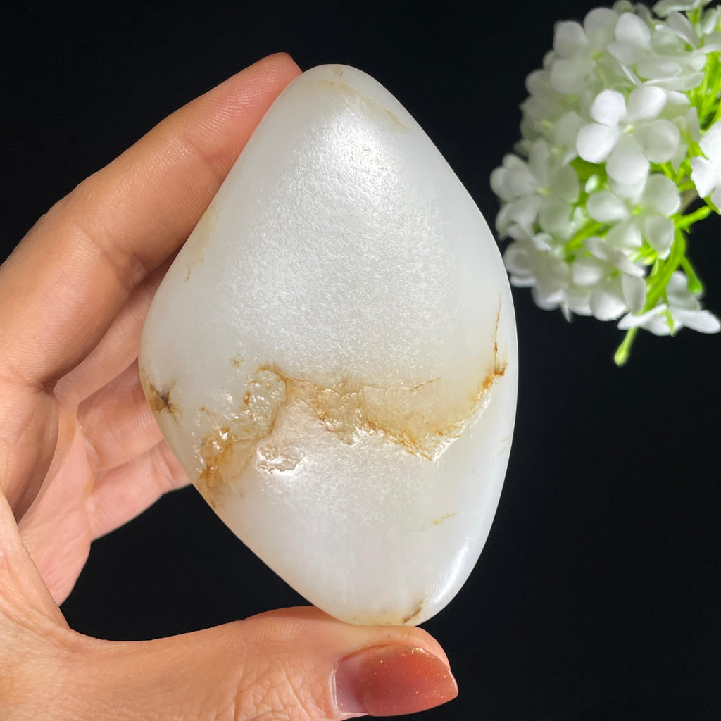 新疆天然和田玉白玉洒金皮籽料（yc403734）