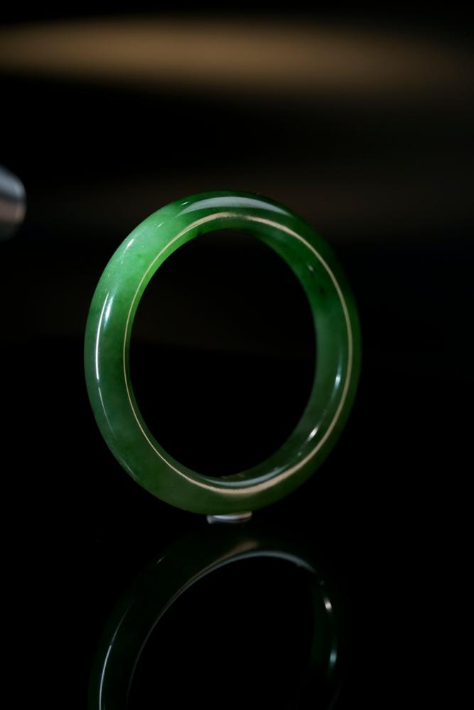 新疆天然和田玉碧玉手镯10（yc253303）