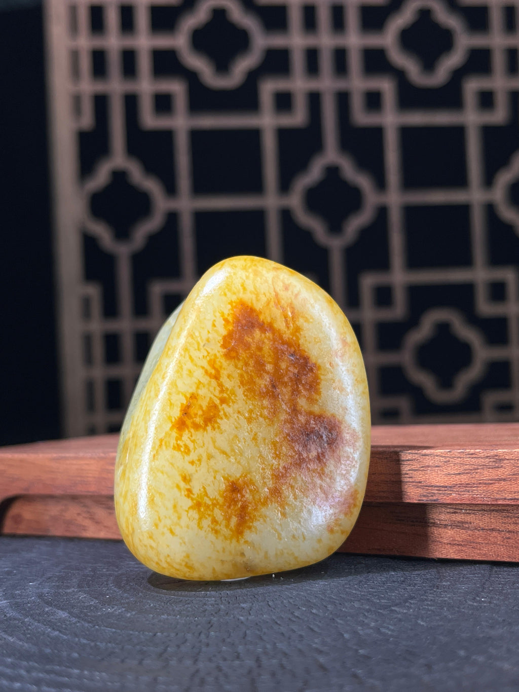 新疆和田玉白玉籽料原石洒金皮挂件7（yc233968）