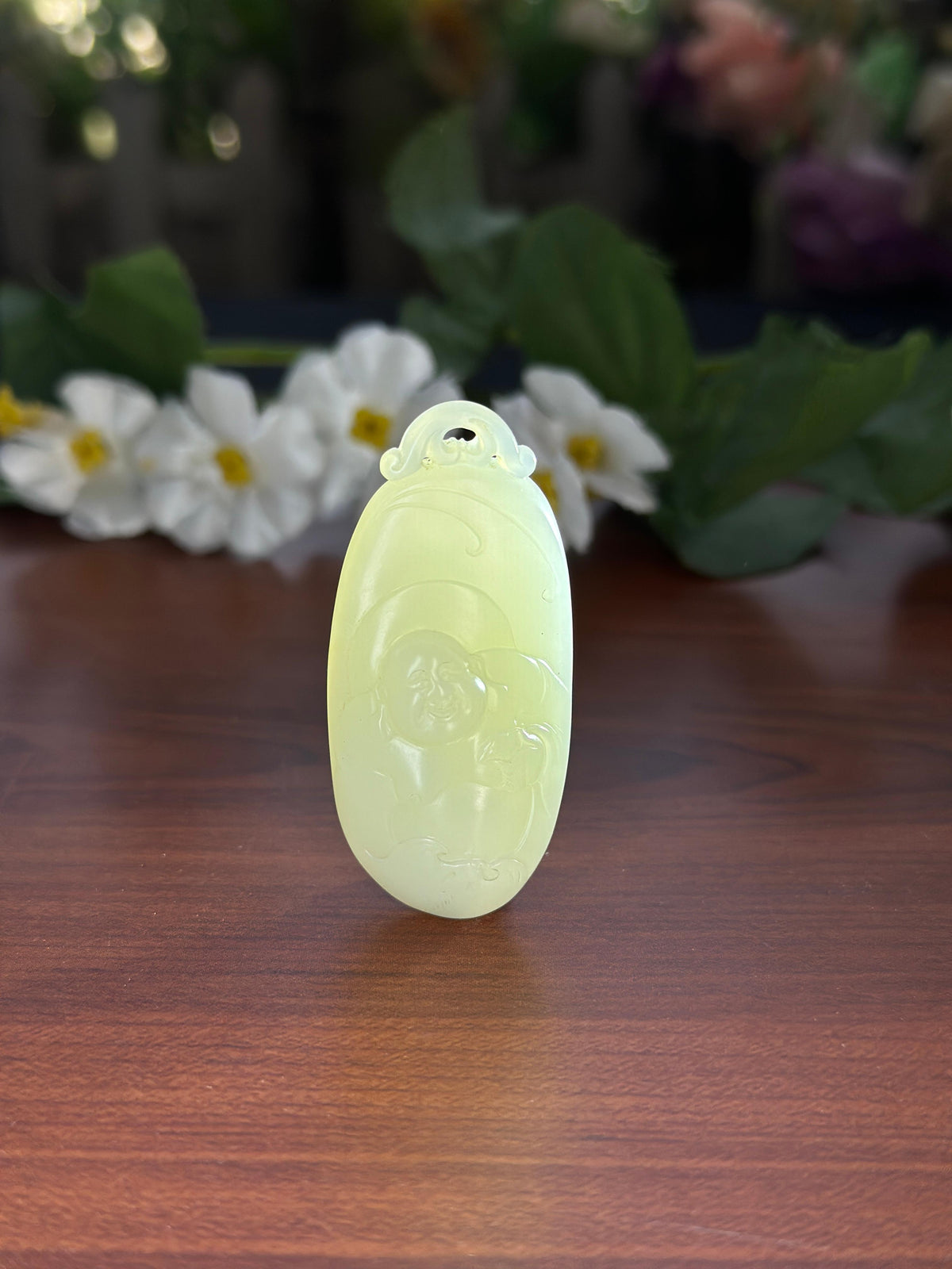 新疆和田玉精品籽料白玉弥勒佛挂件（yc710774）