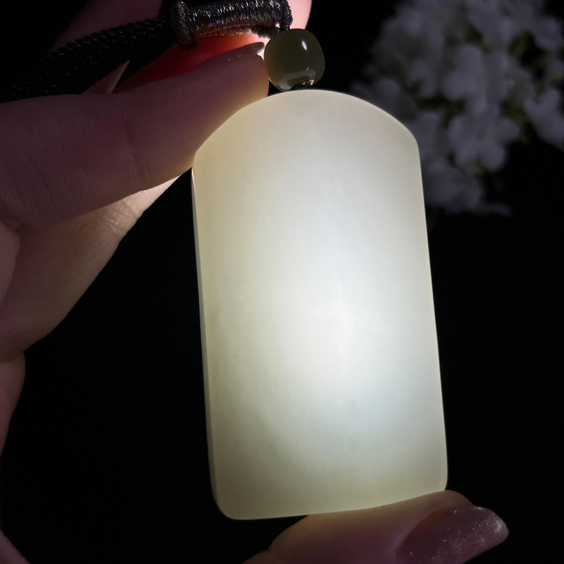 和田玉新疆料“清润闲庭”白玉无事牌（yc300441）