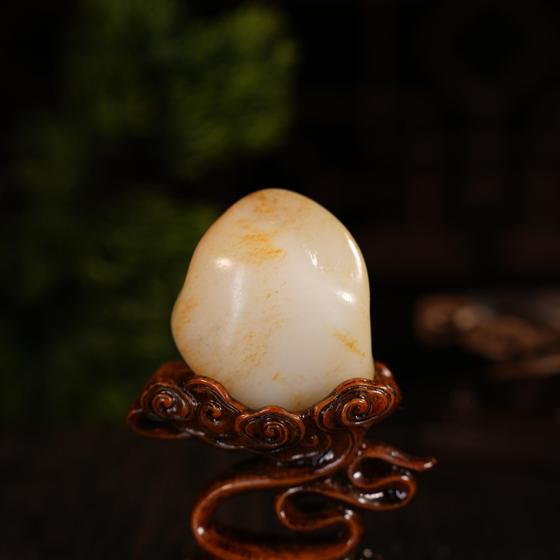 新疆和田玉“云雪鎏光”白玉洒金皮籽料（yc456753）