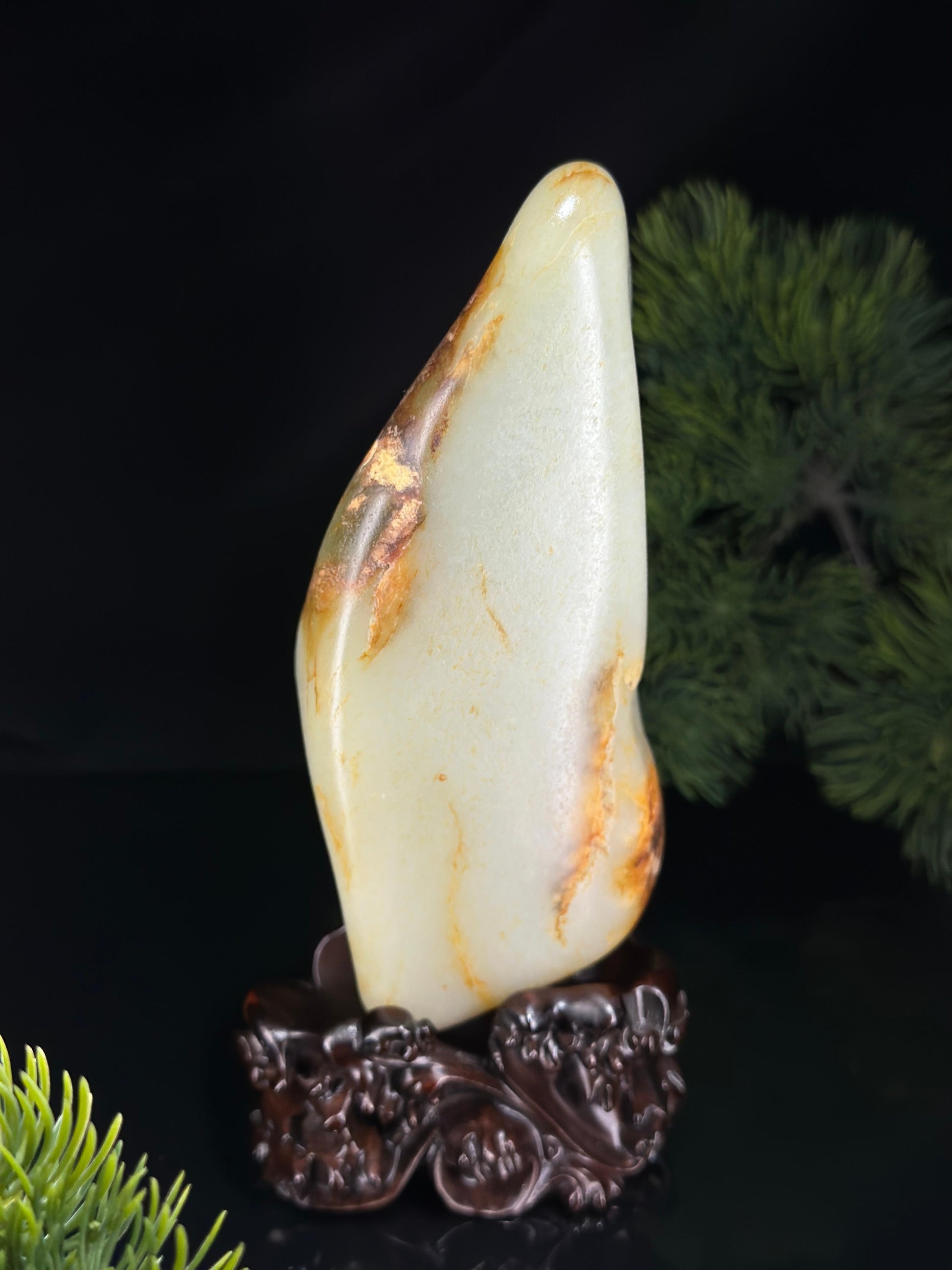 新疆和田玉青白玉洒金黑红皮籽料（yc681623）
