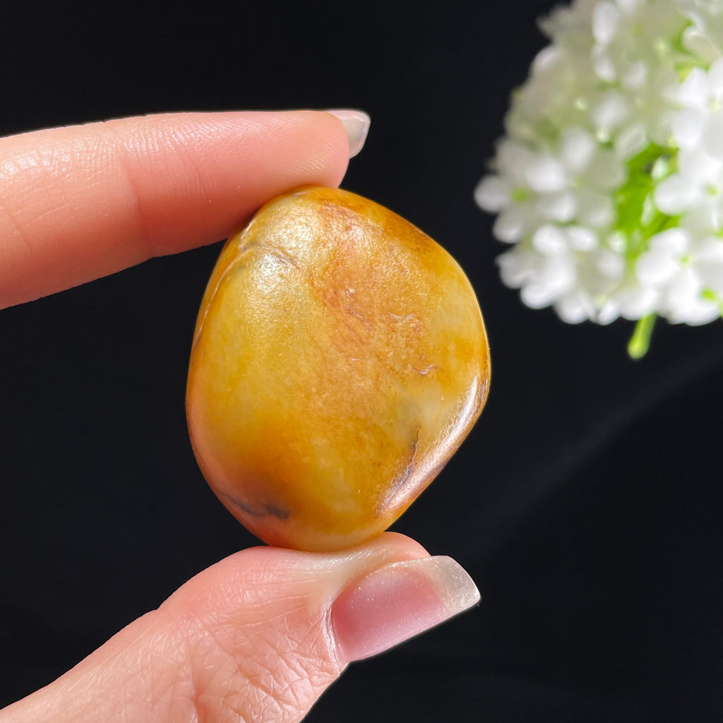 和田玉“金沁裹玉”黄沁金包银籽料（yc394050）