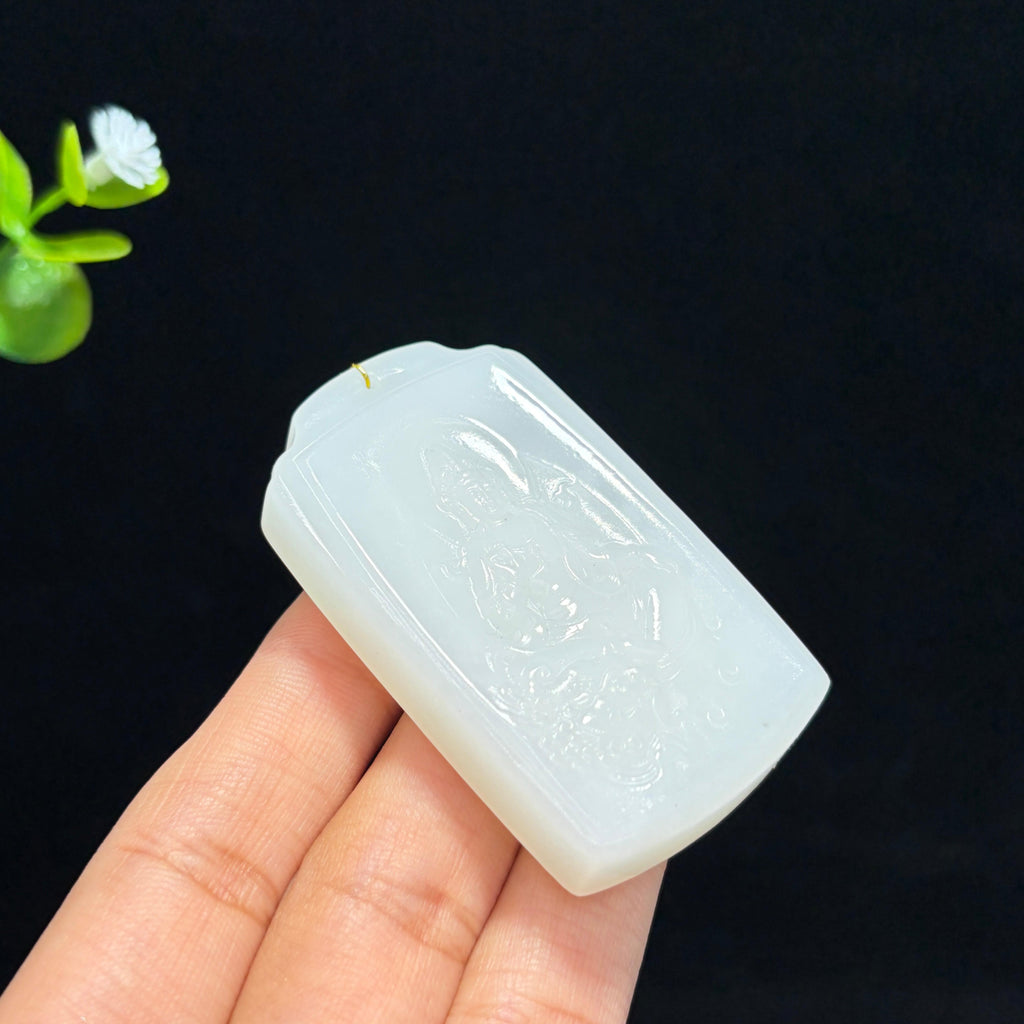 和田山料白玉文殊菩萨牌（yc776263）