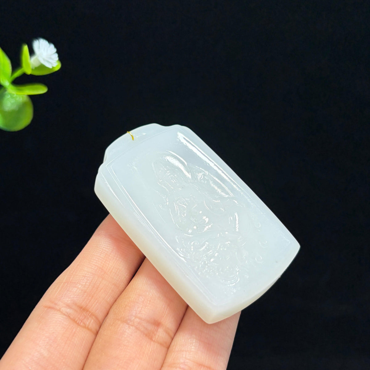 和田山料白玉文殊菩萨牌（yc776263）