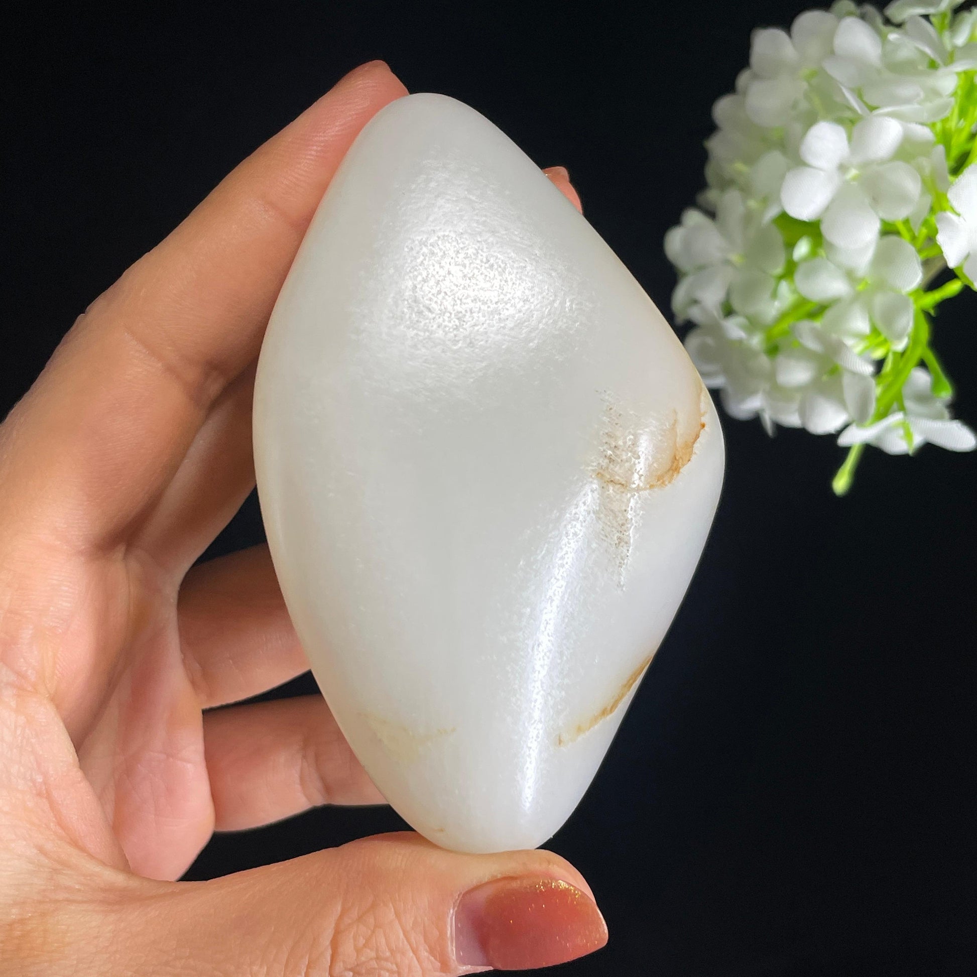新疆天然和田玉白玉洒金皮籽料（yc403734）