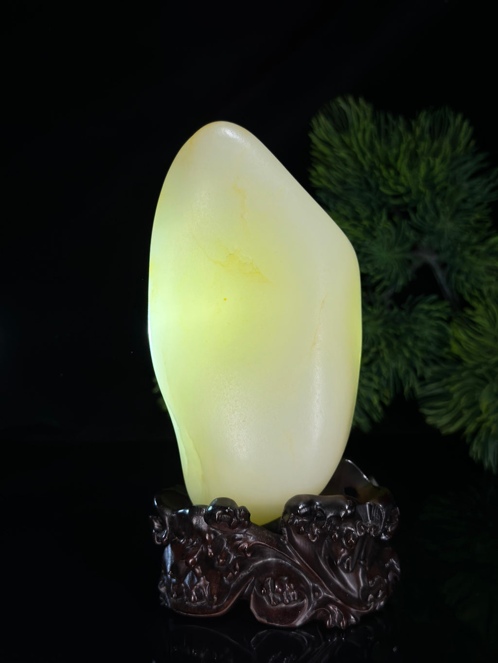 新疆和田玉白玉淡洒金皮臻品籽料摆件（yc536229）