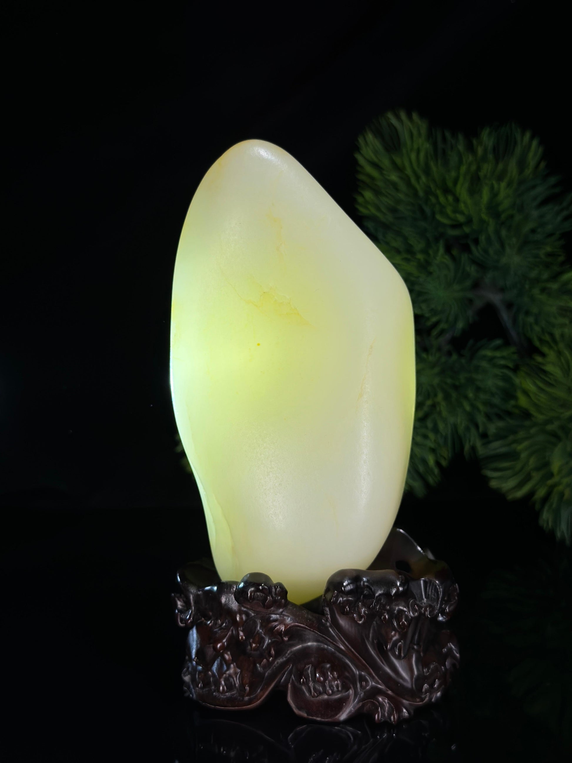 新疆和田玉白玉淡洒金皮臻品籽料摆件（yc536229）