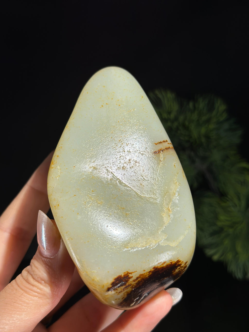 新疆和田玉青白种洒金皮黑红皮籽料（yc486969）