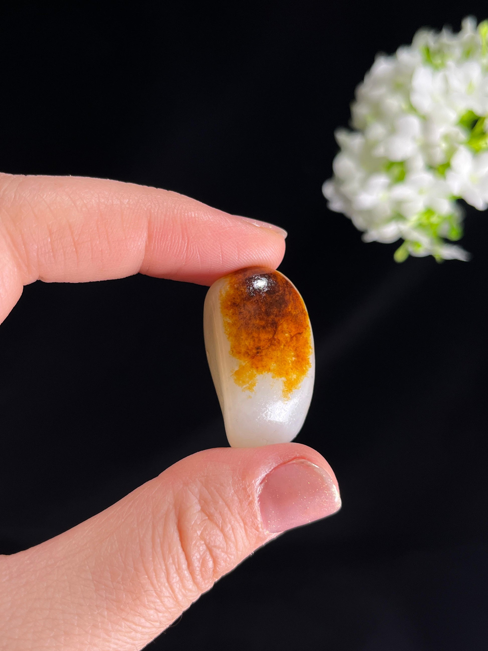 和田玉白玉意境双面皮籽料原石（yc265073）