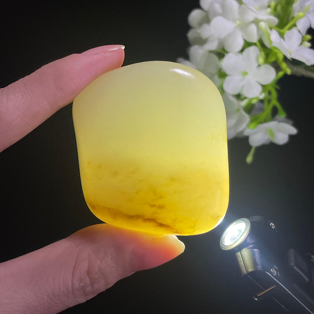 和田玉白玉洒金秋梨皮“云生半岫”籽料原石（yc311707）