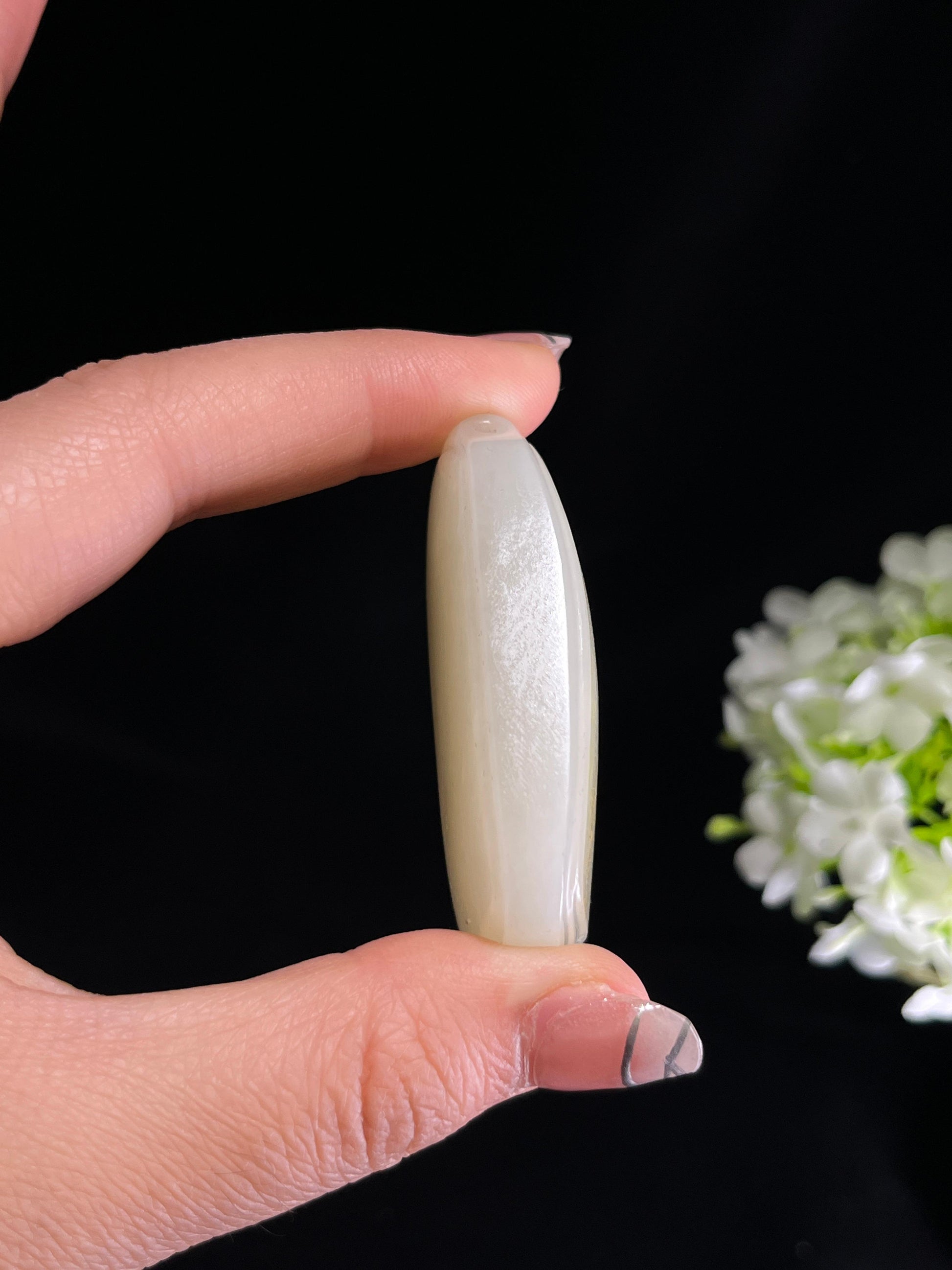 和田玉满洒金皮无事牌（yc250224）