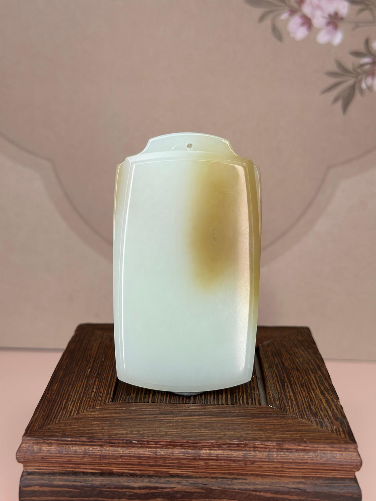 精品和田玉糖白平安无事牌（yc749726）