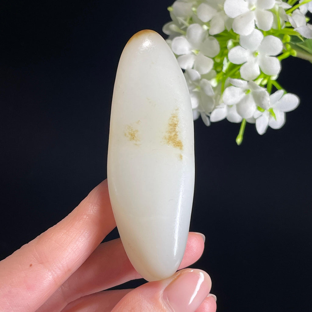 和田玉一级白“梨云梦月”秋梨皮籽料（yc326386）