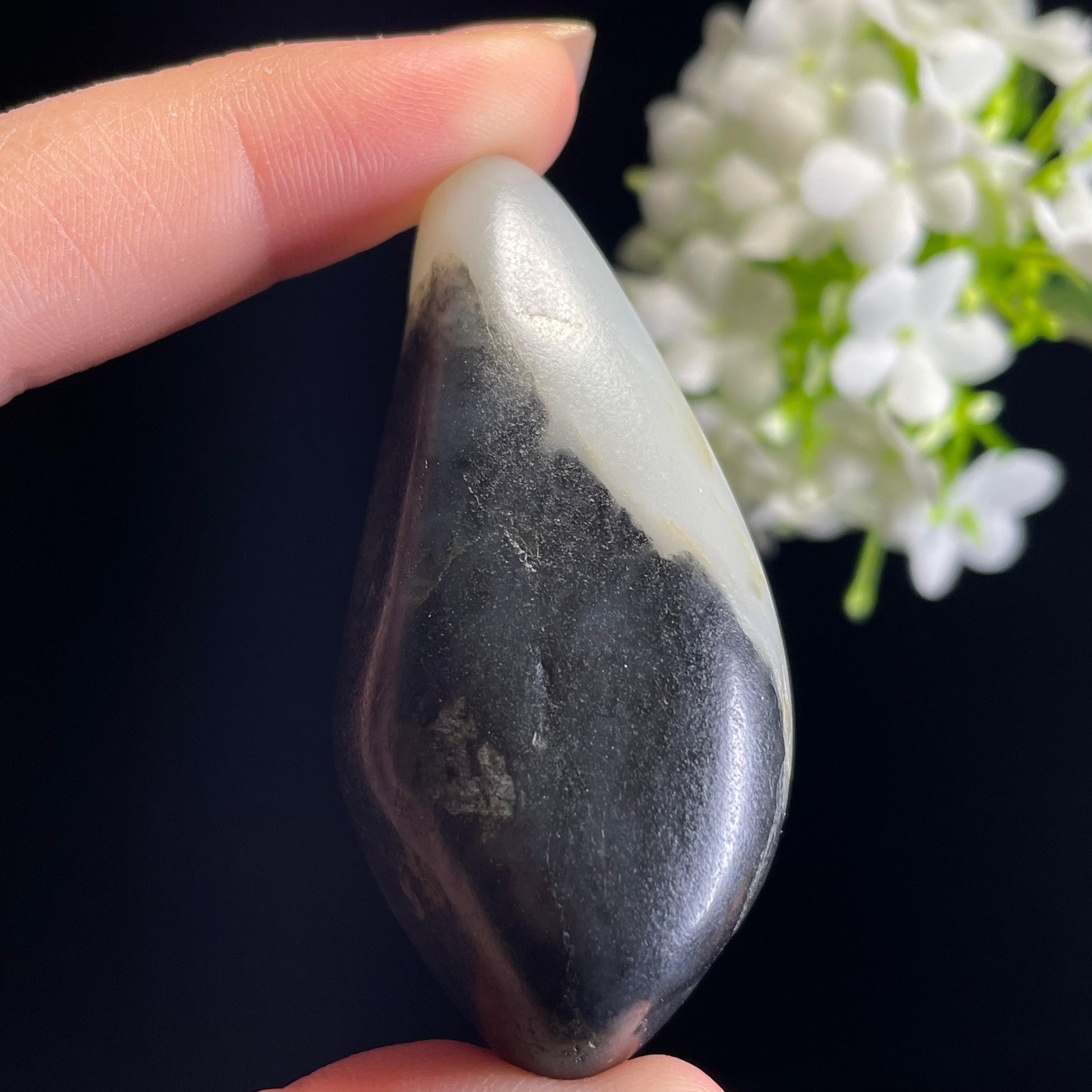 和田玉青花“云墨天成”籽料原石（yc312204）