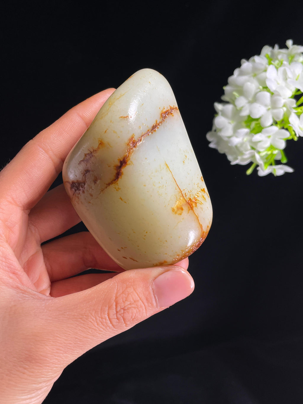 和田玉白玉聚红皮籽料原石（yc264999）