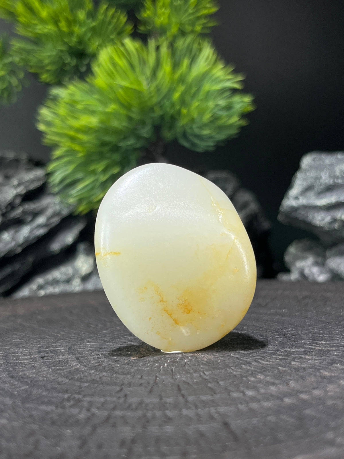 和田玉光白籽洒金皮“平安圆满”包金挂坠（yc224575）
