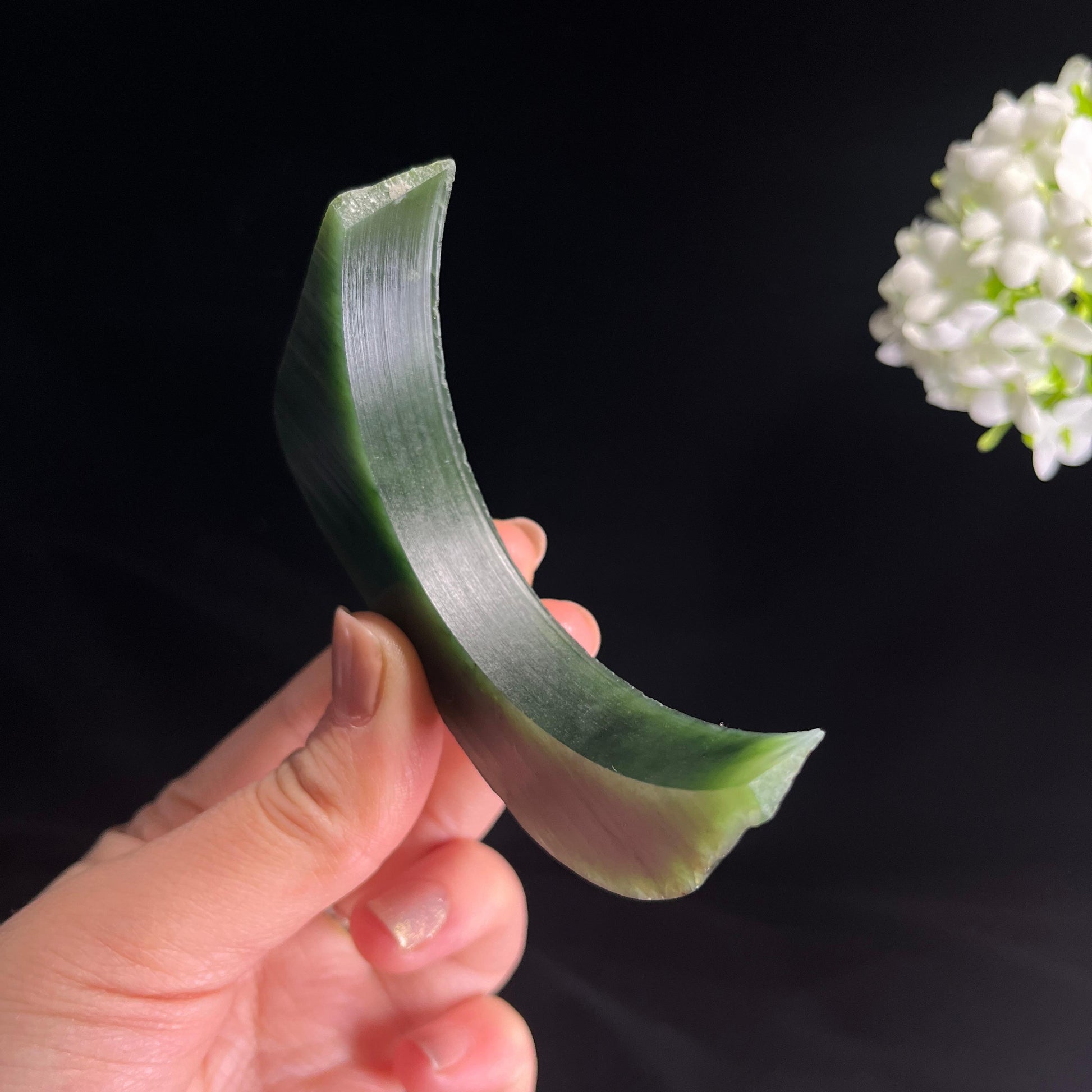 和田玉碧玉“碧涧连珠”籽料手串（yc280339）