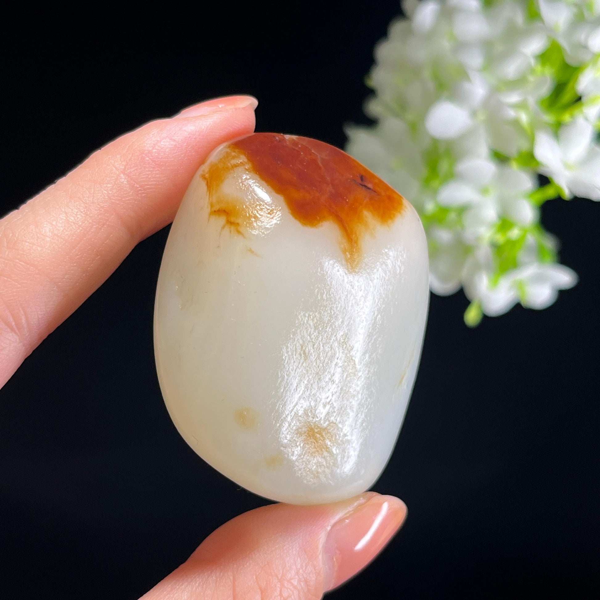 和田玉白玉“鸿运霞光”聚红皮籽料（yc345877）