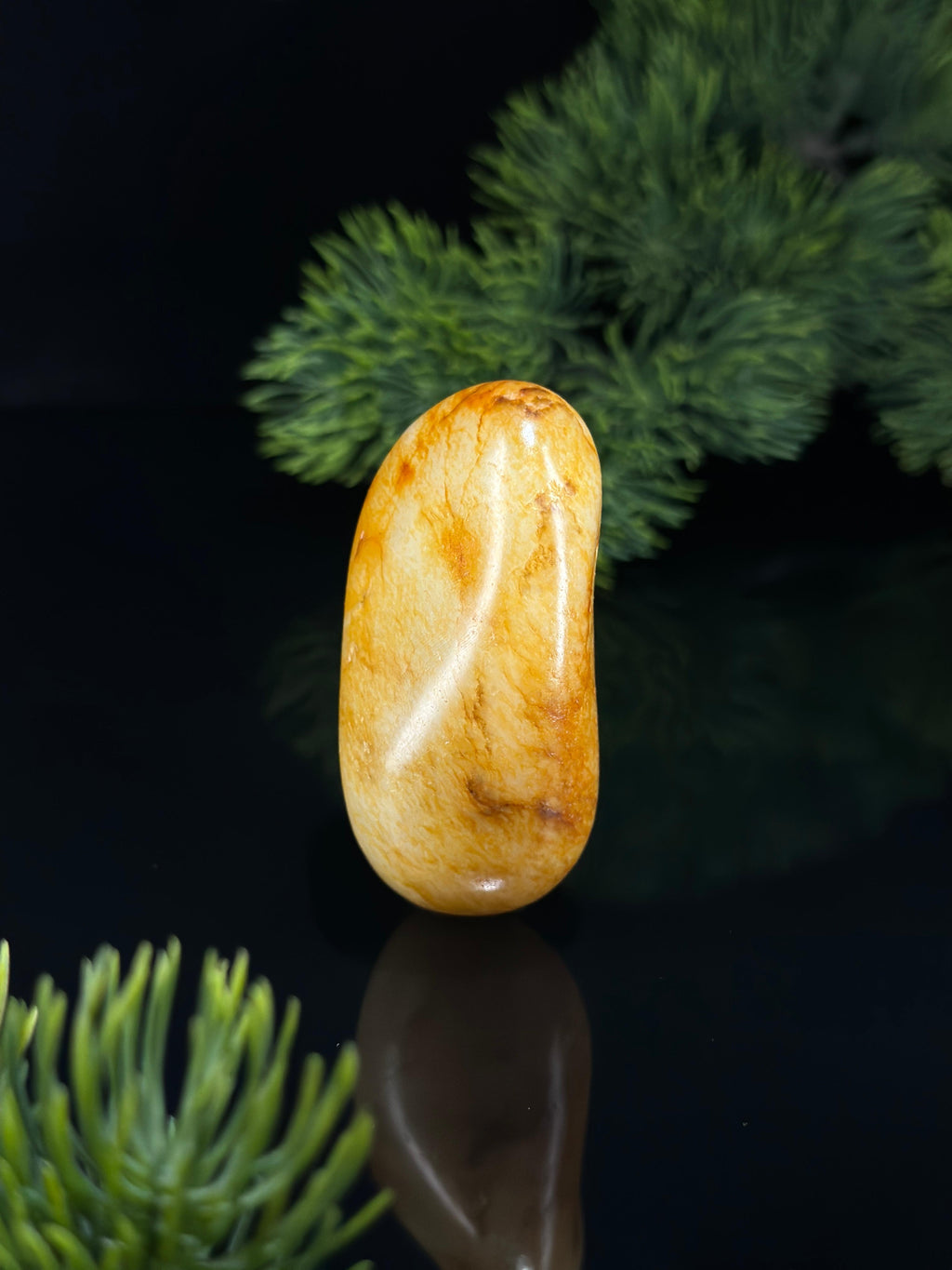 新疆和田玉白玉通体洒金皮珍品籽料手把件（yc681515）